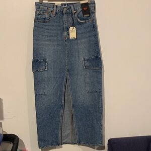 Levi’s Denim Cargo Maxi Skirt